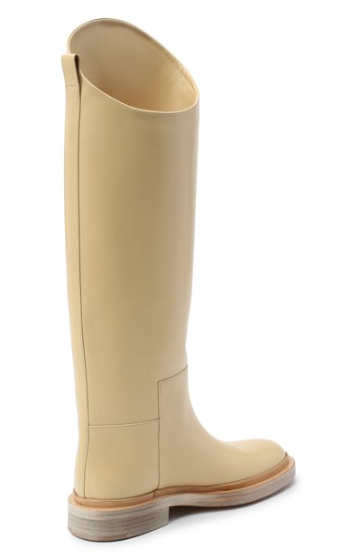 Кожаные сапоги JIL SANDER желтого цвета по цене 149500 руб., арт. JS35043A-12002, фото 4 Кожаные сапоги JIL SANDER, арт. JS35043A-12002, фото 4