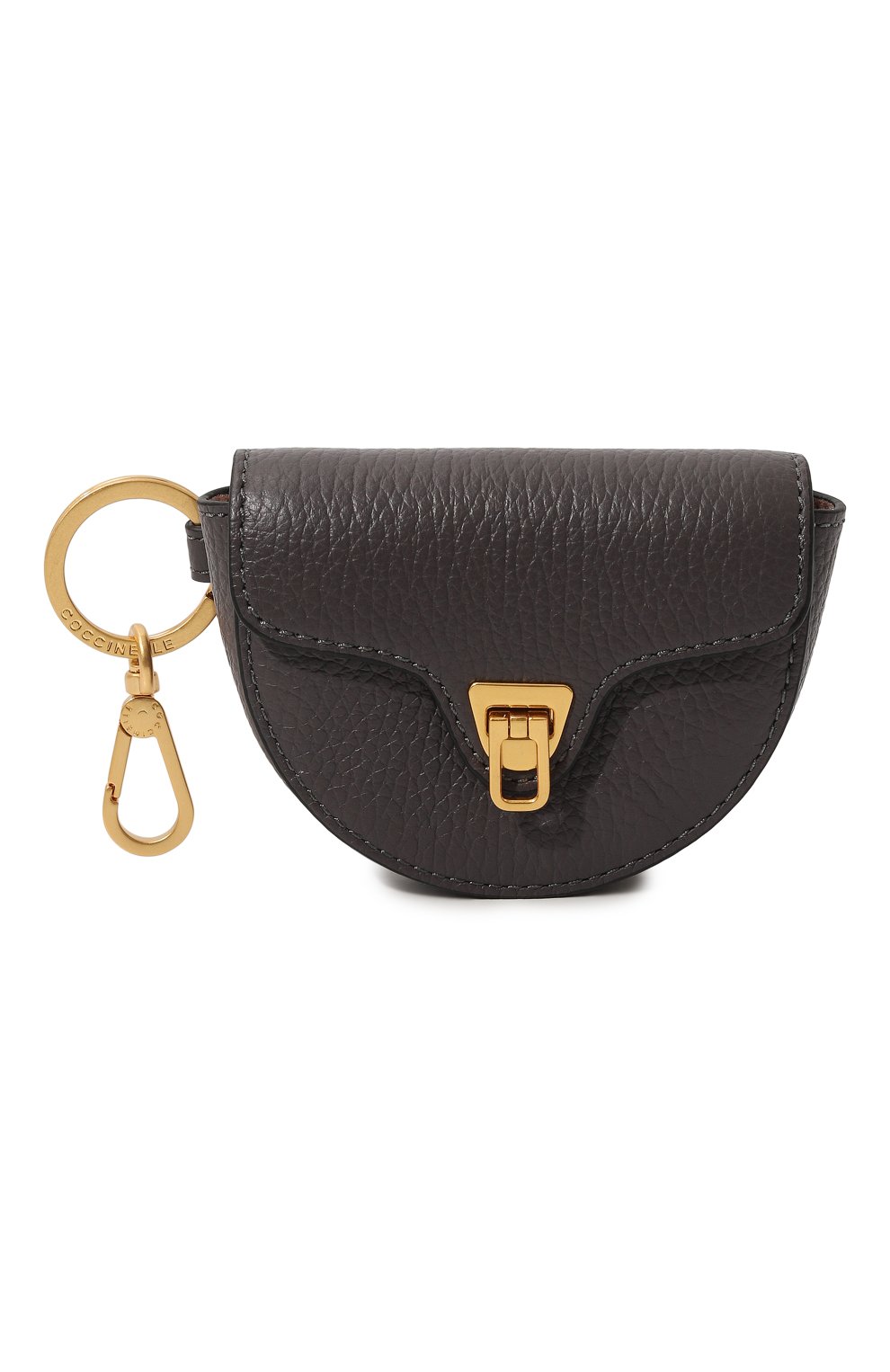 Кожаный футляр для ключей COCCINELLE темно-серого цвета по цене 8500 руб., арт. E2 MF6 41 X2 01, фото 1 Кожаный футляр для ключей COCCINELLE, арт. E2 MF6 41 X2 01, фото 1