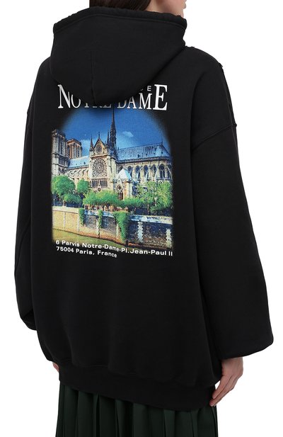Хлопковое худи BALENCIAGA черного цвета по цене 108500 руб., арт. 641529/TJVH9, фото 4 Хлопковое худи BALENCIAGA, арт. 641529/TJVH9, фото 4