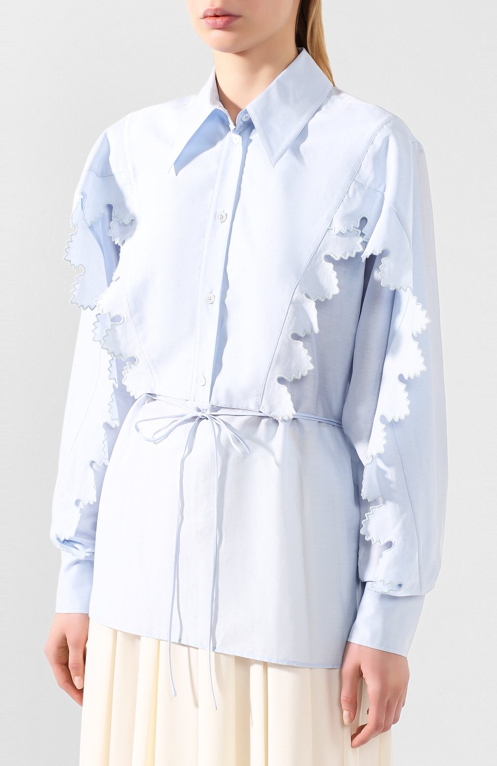 Рубашка из смеси хлопка и шелка STELLA MCCARTNEY, арт. 601555/S0A29, фото 3