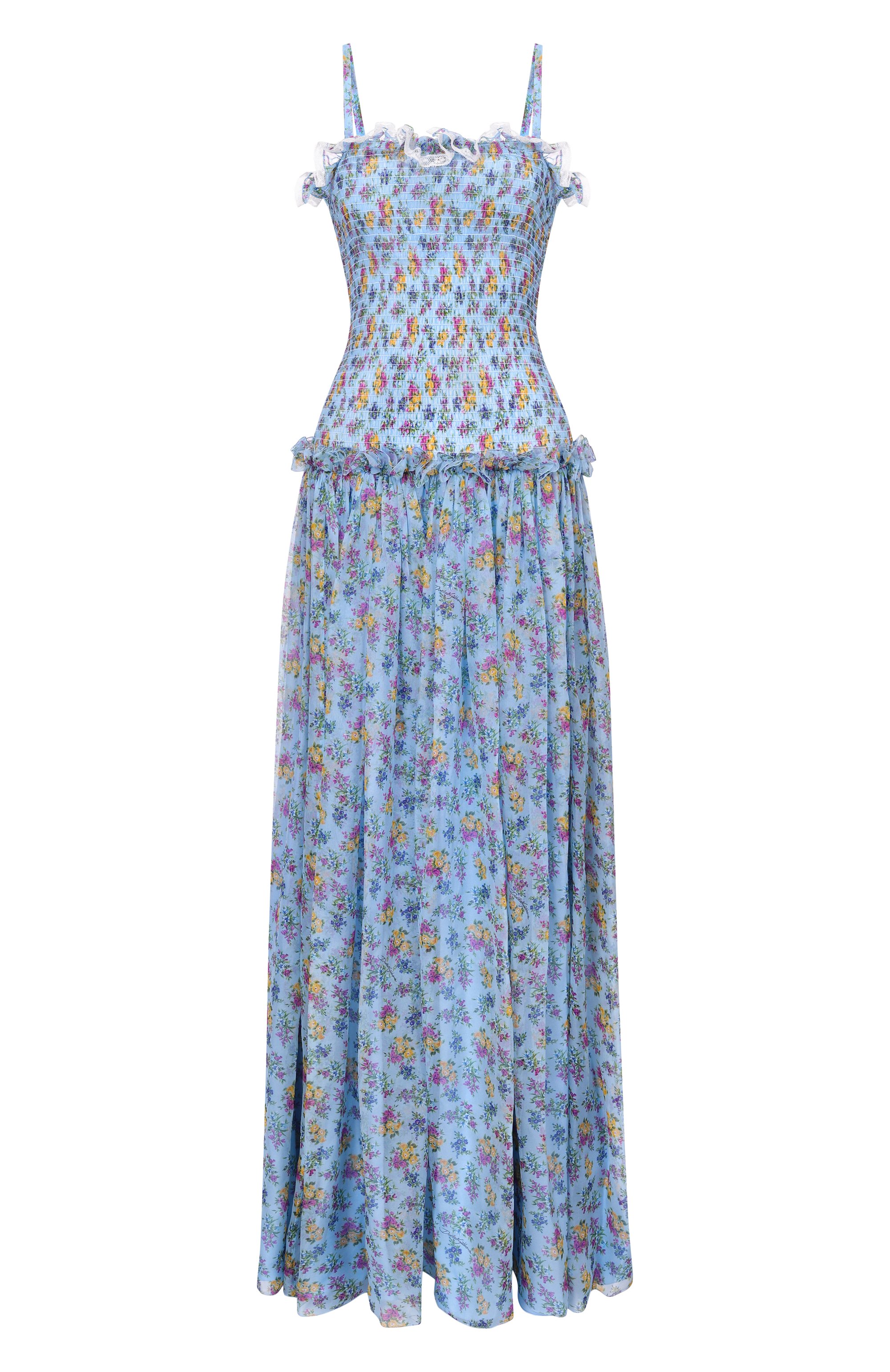 Платье из шелка и хлопка DOLCE & GABBANA, арт. F612DT/IS10C, фото 1