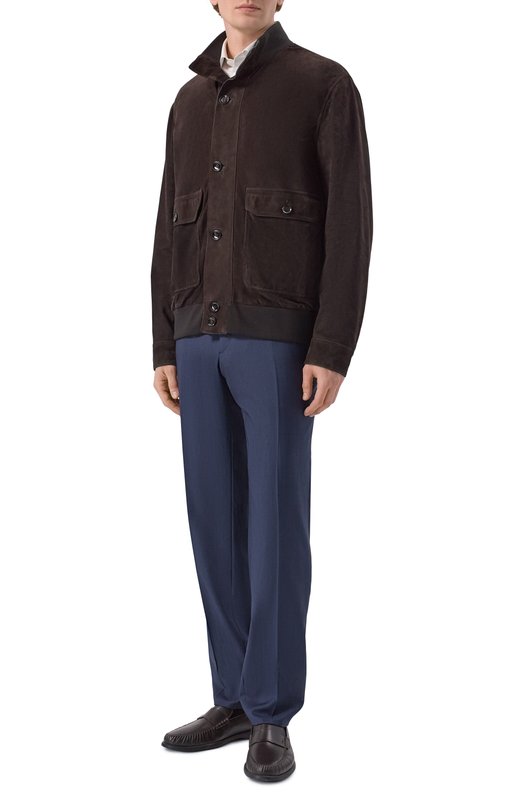 Шерстяные брюки Brioni RANP0L-PCA43_2 Синий  RANP0L-PCA43_2 Фото 2