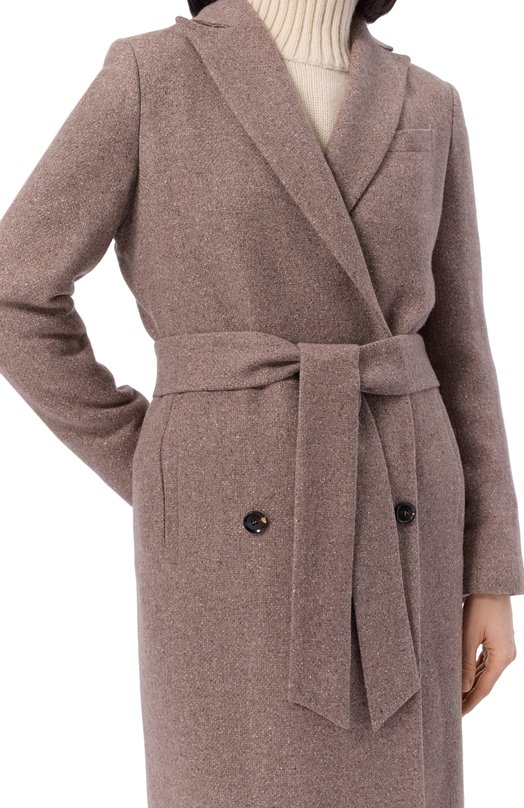 Пальто из кашемира и шелка Kiton D46619K0548G02 Бежевый  D46619K0548G02 Фото 5