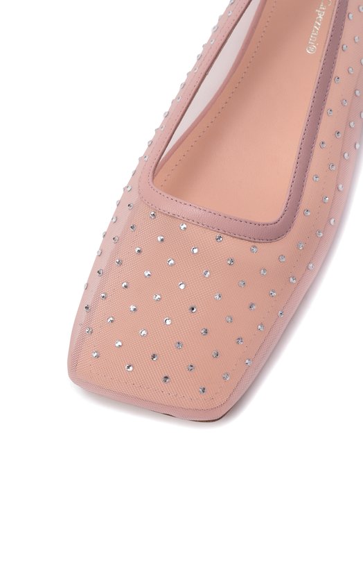 Текстильные балетки Mattia Capezzani W461/RETE+NAPPA/PINK STRASS CRYSTAL Розовый  W461/RETE+NAPPA/PINK STRASS CRYSTAL Фото 7