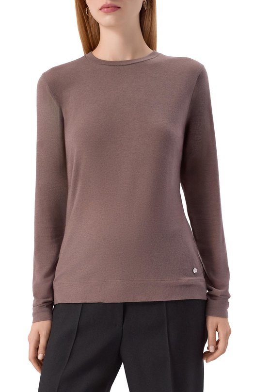 Пуловер из лиоцелла и шерсти Windsor 52 DT609 10001523/30033987 Коричневый  52 DT609 10001523/30033987 Фото 3