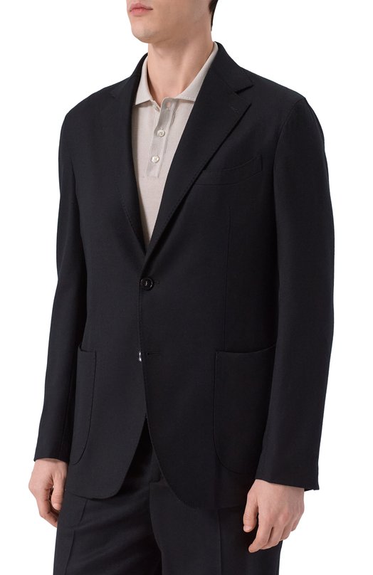 Шерстяной костюм Andrea Campagna GREC0C0LFS/400129B Чёрный  GREC0C0LFS/400129B Фото 2