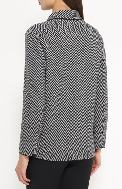 Шерстяной жакет прямого кроя с укороченным рукавом GIORGIO ARMANI, арт. 6XAG02/AM15Z, фото 4