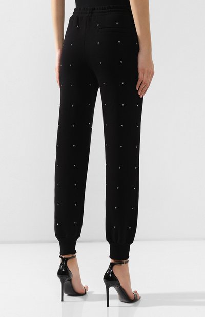Хлопковые джоггеры MSGM черного цвета по цене 39200 руб., арт. 2742MDP163 195799, фото 4 Хлопковые джоггеры MSGM, арт. 2742MDP163 195799, фото 4