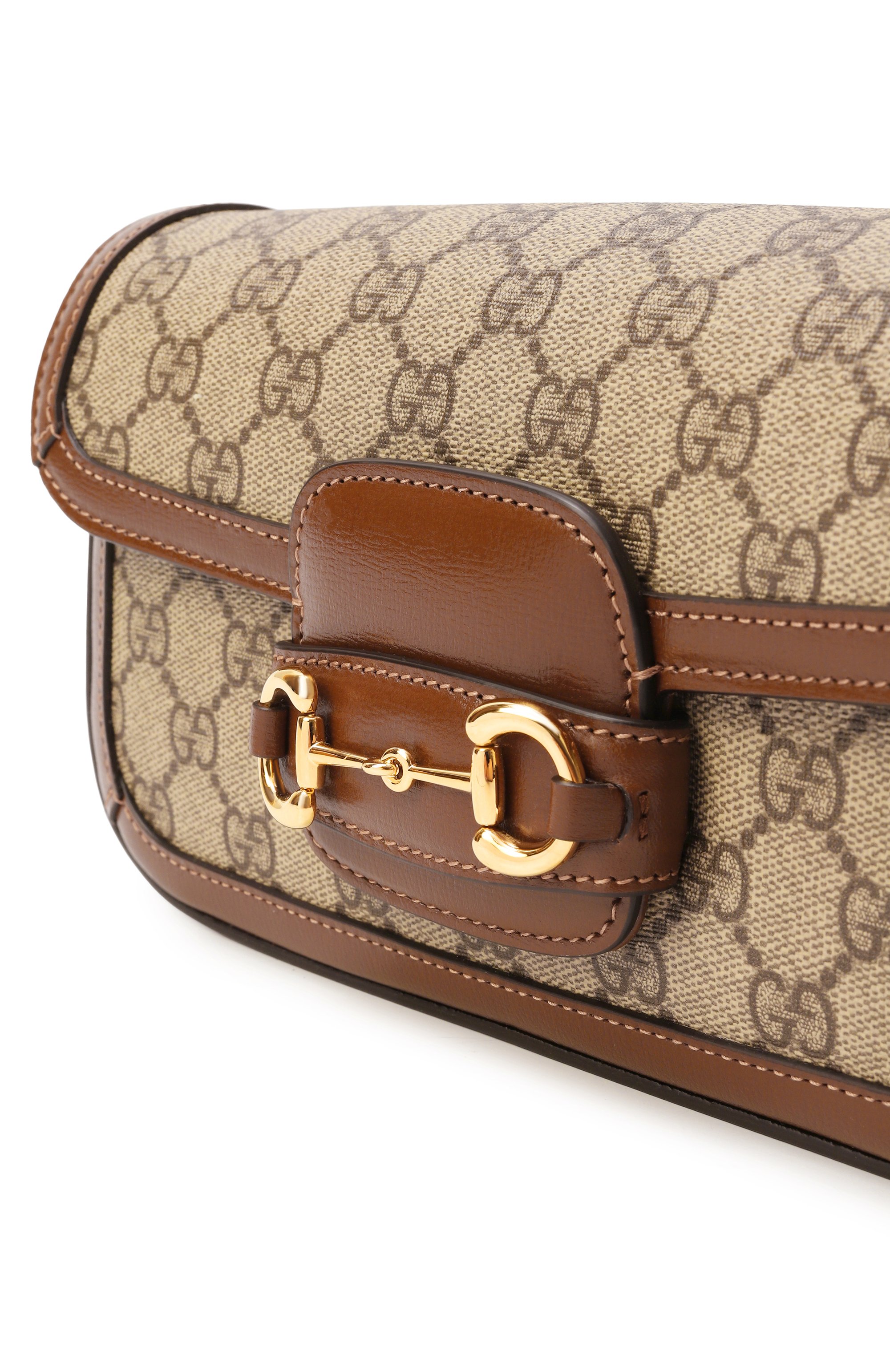 Сумка horsebit 1955 small GUCCI темно-бежевого цвета по цене 464000 руб., арт. 735178/92TCG, фото 3 Сумка horsebit 1955 small GUCCI, арт. 735178/92TCG, фото 3