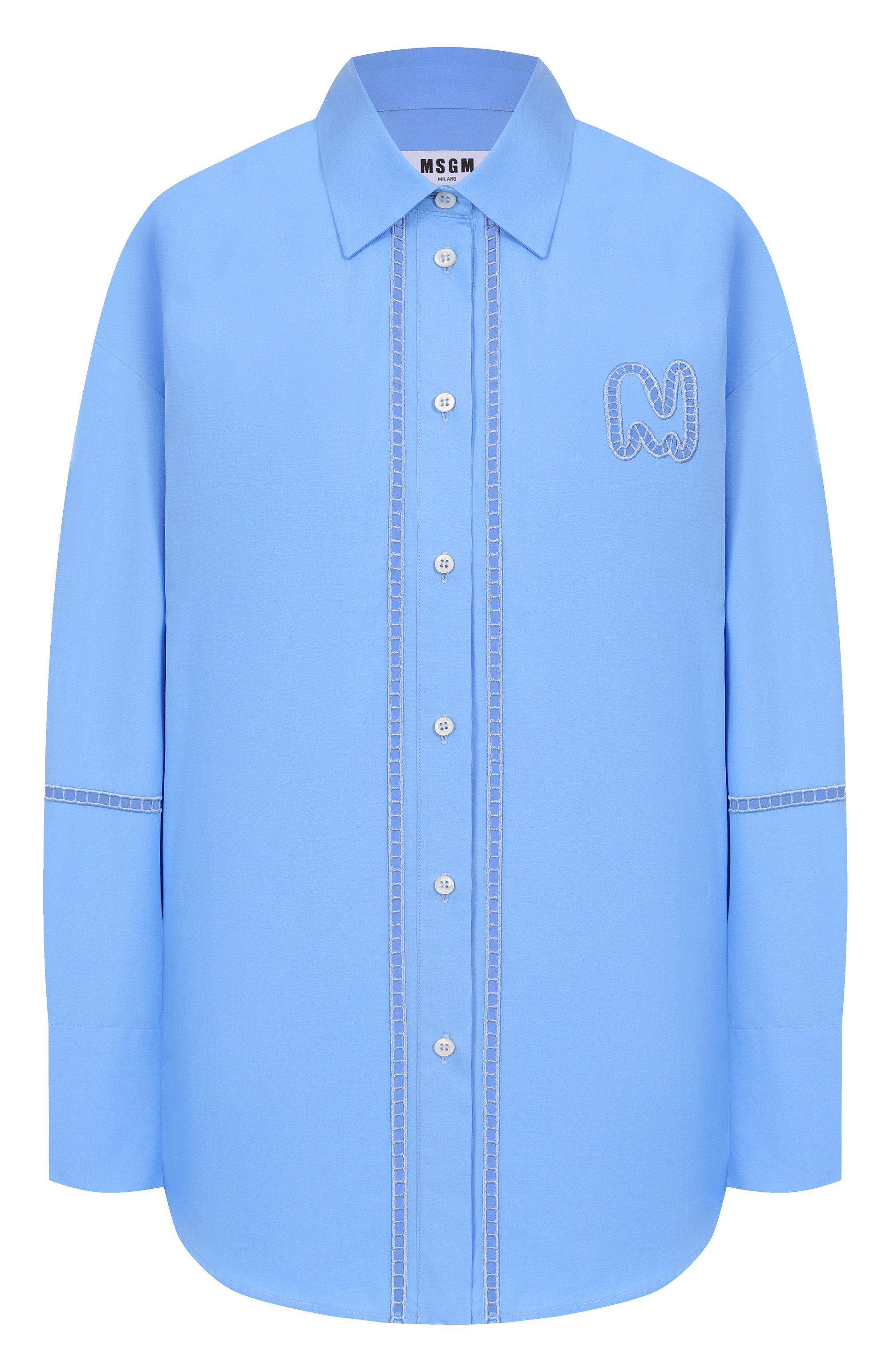 Хлопковая рубашка MSGM, арт. 3841MDE10X/257100, фото 1