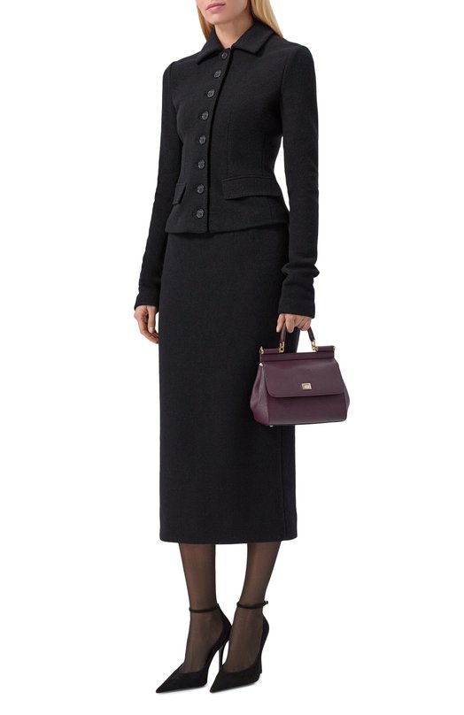 Шерстяной жакет Dolce & Gabbana F27HFT/HU2BB Чёрный  F27HFT/HU2BB Фото 2