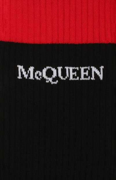 Хлопковые носки ALEXANDER MCQUEEN черного цвета по цене 9925 руб., арт. 604519/3B74Q, фото 2 Хлопковые носки ALEXANDER MCQUEEN, арт. 604519/3B74Q, фото 2