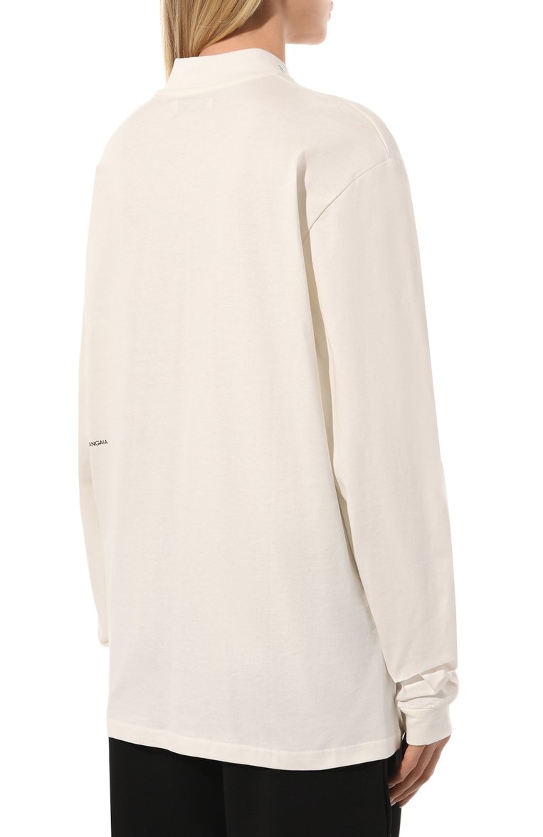 Хлопковый лонгслив PANGAIA, арт. SEAWEED FIBER HIGH NECK LONG SLEEVE T, фото 4
