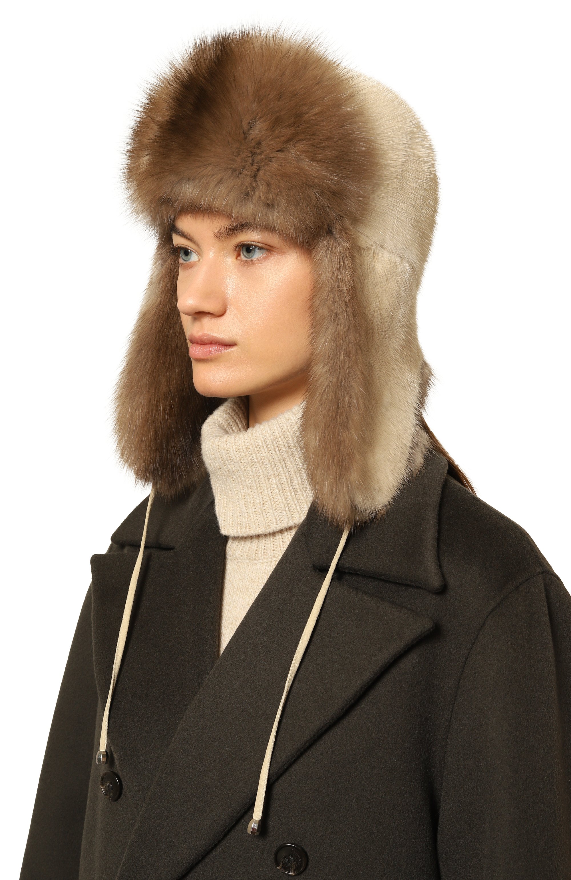 Меховая шапка-ушанка из норки и соболя VICTORIA KUSENKOVA, арт. 099603641094, фото 2