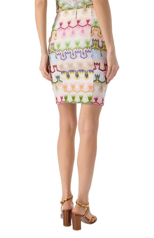 Юбка из вискозы и хлопка Missoni DS25SH1G/BR0132 Разноцветный  DS25SH1G/BR0132 Фото 4