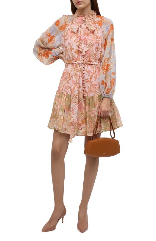 Платье из хлопка и шелка Zimmermann 3140DP0S Разноцветный  3140DP0S Фото 2