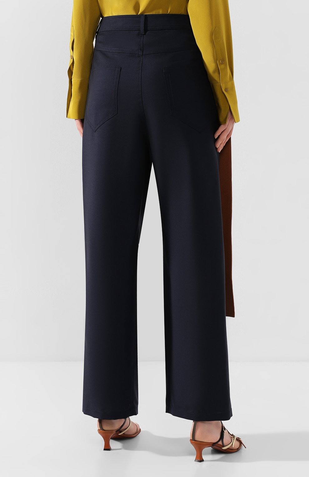 Шерстяные брюки LANVIN темно-синего цвета по цене 114000 руб., арт. RW-TR527K-4197-E20, фото 4 Шерстяные брюки LANVIN, арт. RW-TR527K-4197-E20, фото 4