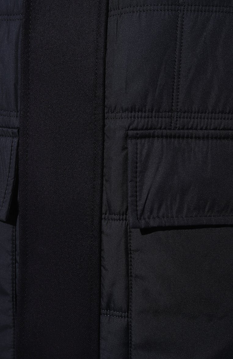 Мужская куртка WATERVILLE темно-синего цвета, арт. CLAUD3/TS3/750 | Фото 5 (Кросс-КТ: Куртка; Мужское Кросс-КТ: шерсть и кашемир; Рукава: Длинные; Материал внешний: Синтетический материал; Материал сплава: Проставлено; Драгоценные камни: Проставлено; Длина (верхняя одежда): Короткие; Материал подклада: Хлопок; Стили: Кэжуэл)
