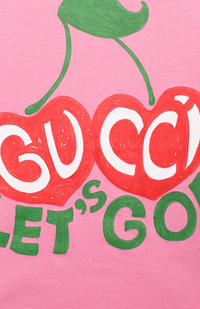 Хлопковая футболка GUCCI, арт. 600123/XJCSX, фото 3