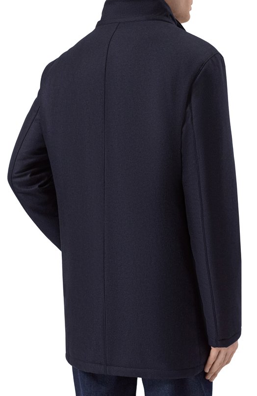 Парка из шерсти и кашемира Andrea Campagna M0D_ASIAG0/321014GQ Синий  M0D_ASIAG0/321014GQ Фото 4