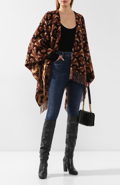 Шерстяное пончо BURBERRY коричневого цвета по цене 167500 руб., арт. 8021873, фото 2 Шерстяное пончо BURBERRY, арт. 8021873, фото 2
