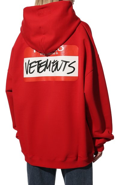 Хлопковое худи VETEMENTS, арт. UE52TR390R 1601/W, фото 4