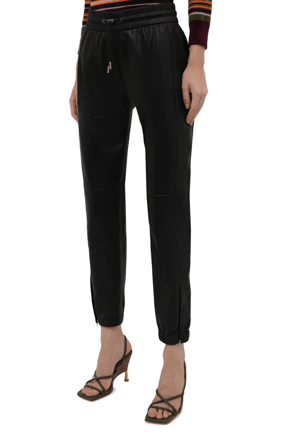 Кожаные джоггеры SAINT LAURENT, арт. 664622/YC2MS, фото 3