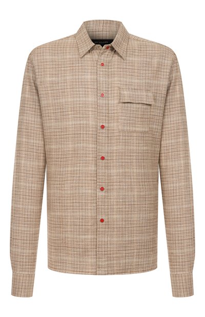 Мужская рубашка из шерсти и шелка KITON, арт. UMCPETEK0617E18_001