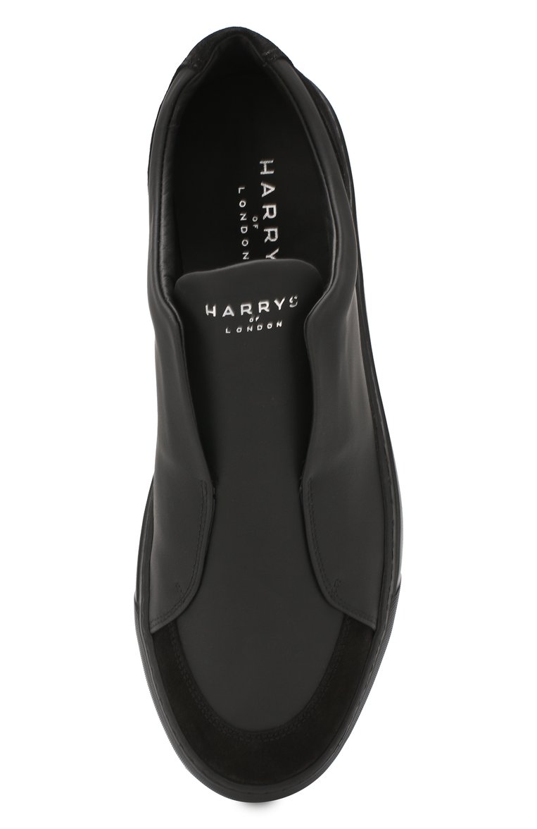 Мужские кожаные кеды HARRYS OF LONDON черного цвета, арт. JAUNTY TECH LEATHER/SUEDE | Фото 5 (Подошва: Плоская; Материал внутренний: Натуральная кожа; Статус проверки: Проверена категория; Материал утеплителя: Без утеплителя; Стили: Классический; Драгоценные камни: Проставлено; Материал сплава: Проставлено; Материал внешний: Натуральная кожа; Кросс-КТ: Низкие)