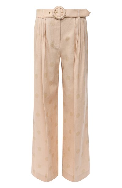Женские брюки из хлопка и льна ZIMMERMANN, арт. 9759PAND