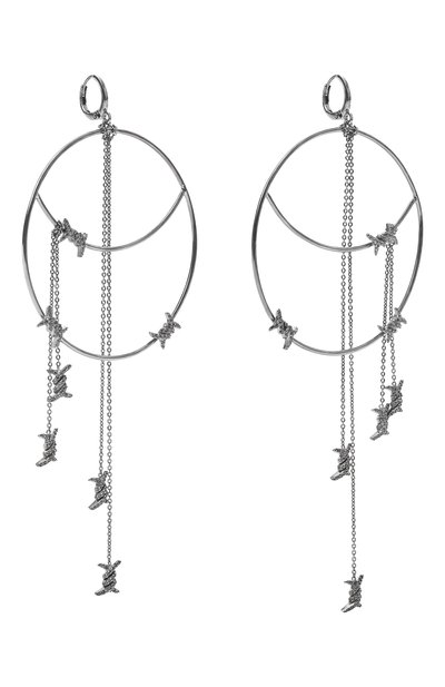 Серьги CAVIAR JEWELLERY серебряного цвета по цене 28000 руб., арт. TL008G, фото 3 Серьги CAVIAR JEWELLERY, арт. TL008G, фото 3