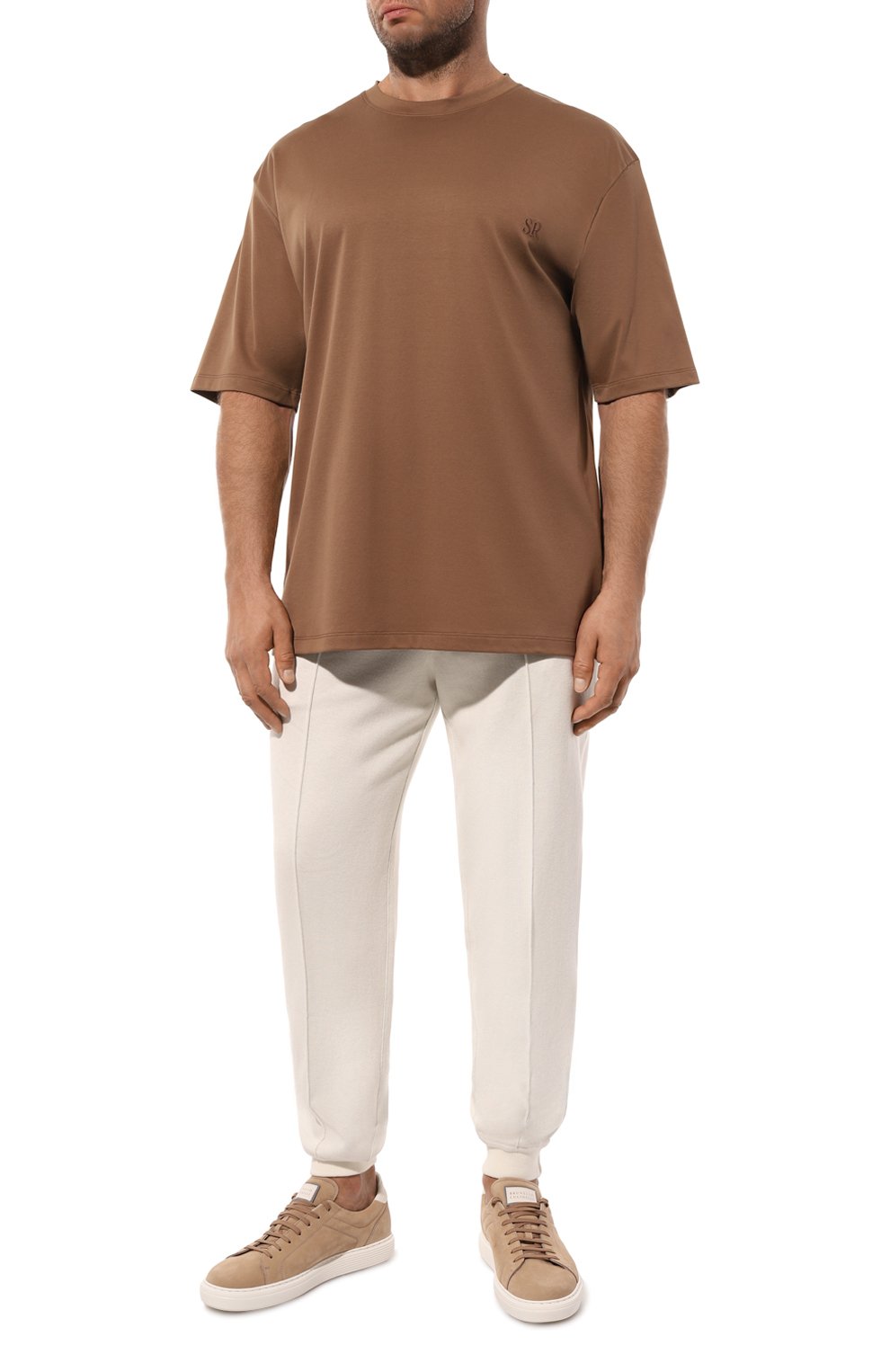 Джоггеры из кашемира и хлопка BRUNELLO CUCINELLI, арт. MM8323263G, фото 2