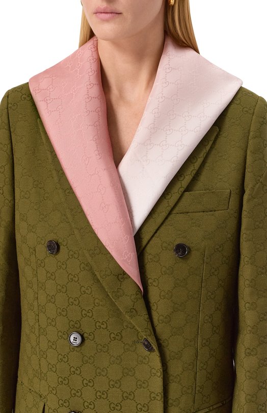 Шелковый платок Gucci 830320/3G009 Розовый  830320/3G009 Фото 2