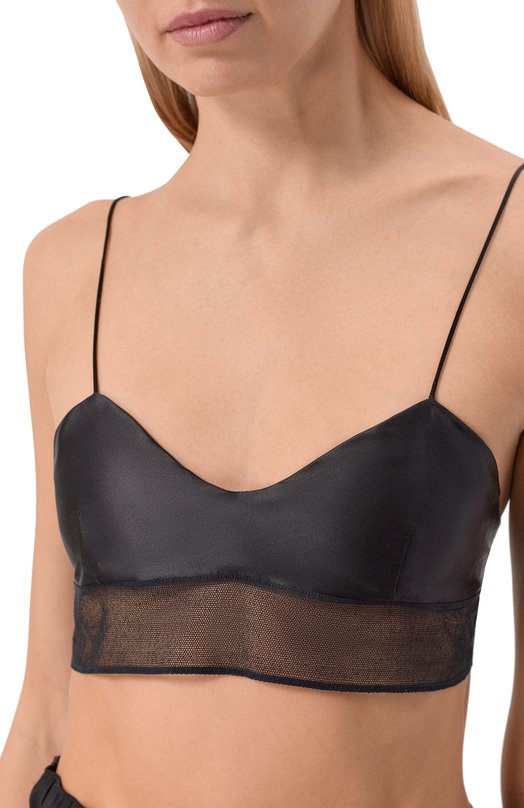 Шелковый топ Ann Demeulemeester B0012716/FA134 Чёрный  B0012716/FA134 Фото 5