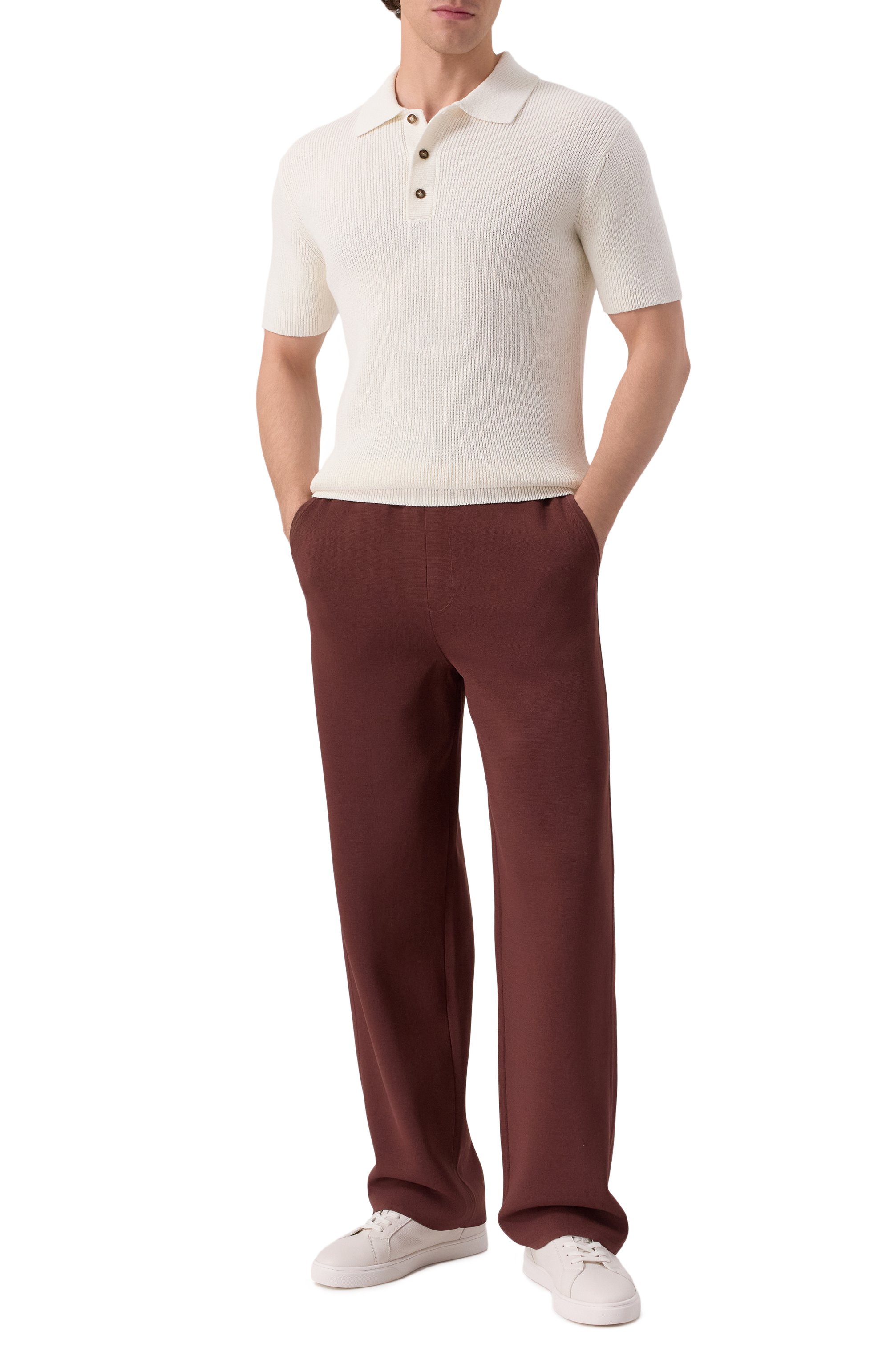 Поло изо льна и хлопка 12 STOREEZ кремового цвета по цене 17000 руб., арт. 132644, фото 2 Поло изо льна и хлопка 12 STOREEZ, арт. 132644, фото 2