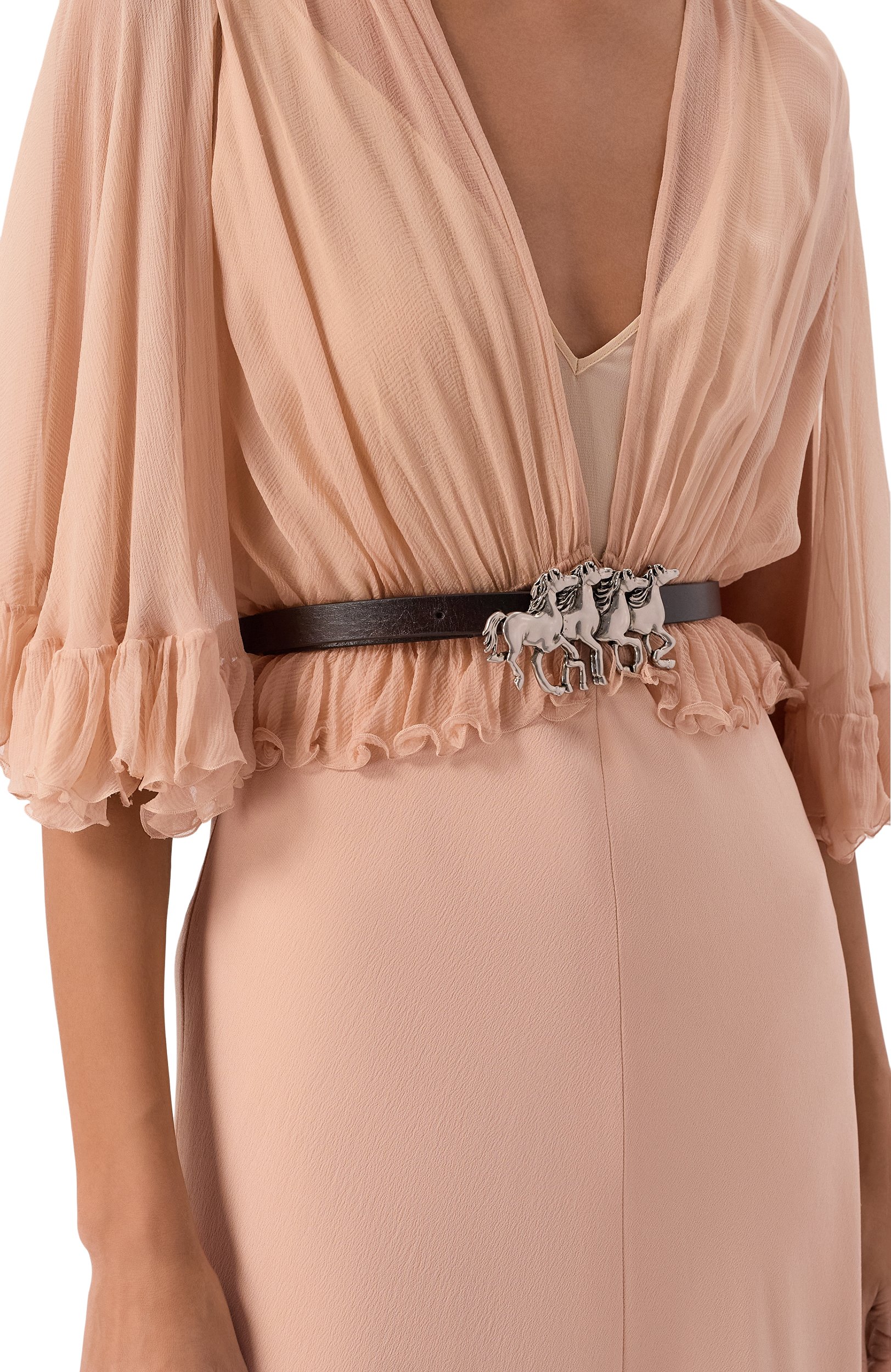 Кожаный ремень CHLOÉ черного цвета по цене 121500 руб., арт. CH26WBB06CWL, фото 2 Кожаный ремень CHLOÉ, арт. CH26WBB06CWL, фото 2