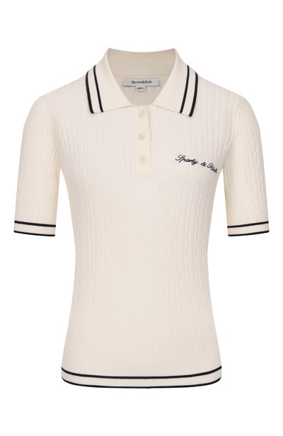 Женское поло из вискозы SPORTY AND RICH, арт. T0068810326WH114