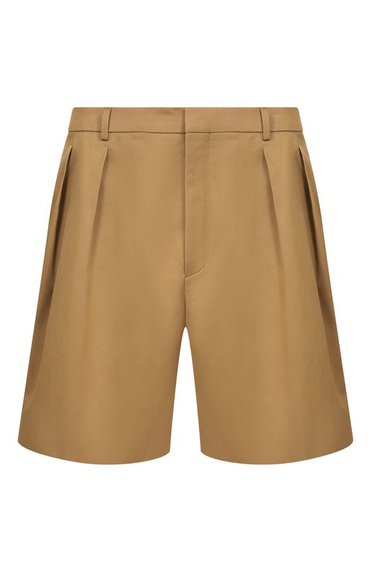 Хлопковые шорты Saint Laurent 860929/Y7I14 Коричневый 860929/Y7I14