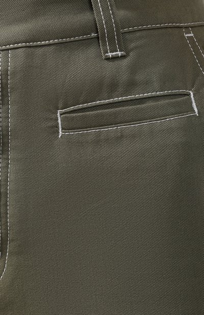 Хлопковые брюки LOEWE хаки цвета по цене 47000 руб., арт. S2192210IB, фото 5 Хлопковые брюки LOEWE, арт. S2192210IB, фото 5