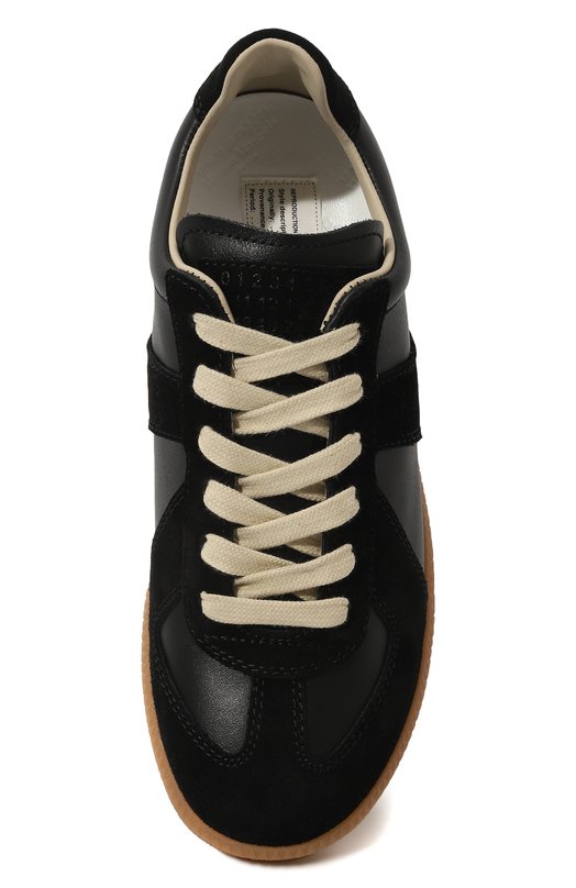 Кожаные кеды Replica Maison Margiela S58WS0109/P1895/35 Чёрный  S58WS0109/P1895/35 Фото 4