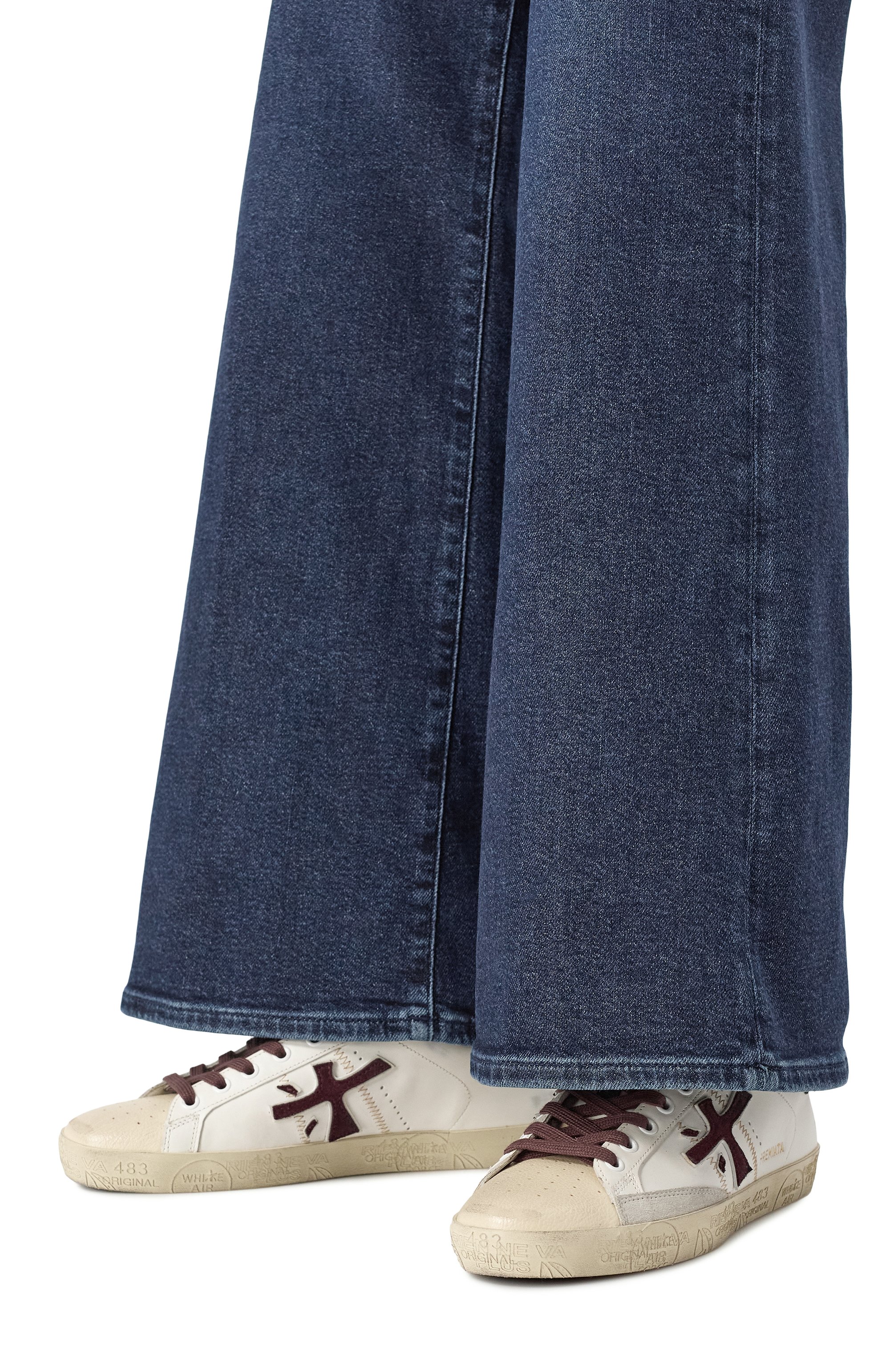 Комбинированные кеды steven-d PREMIATA белого цвета по цене 33000 руб., арт. STEVEND/VAR 7628, фото 2 Комбинированные кеды steven-d PREMIATA, арт. STEVEND/VAR 7628, фото 2