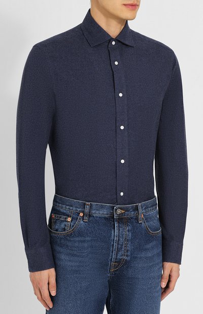 Хлопковая рубашка с воротником кент RALPH LAUREN, арт. 790721004, фото 3