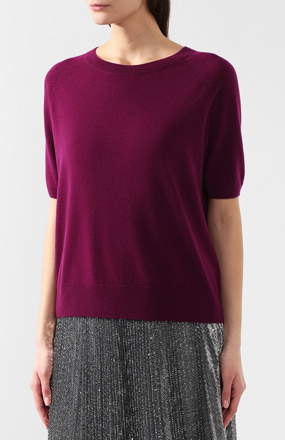 Кашемировый топ DRIES VAN NOTEN фиолетового цвета по цене 44650 руб., арт. 191-11228-7711, фото 3 Кашемировый топ DRIES VAN NOTEN, арт. 191-11228-7711, фото 3