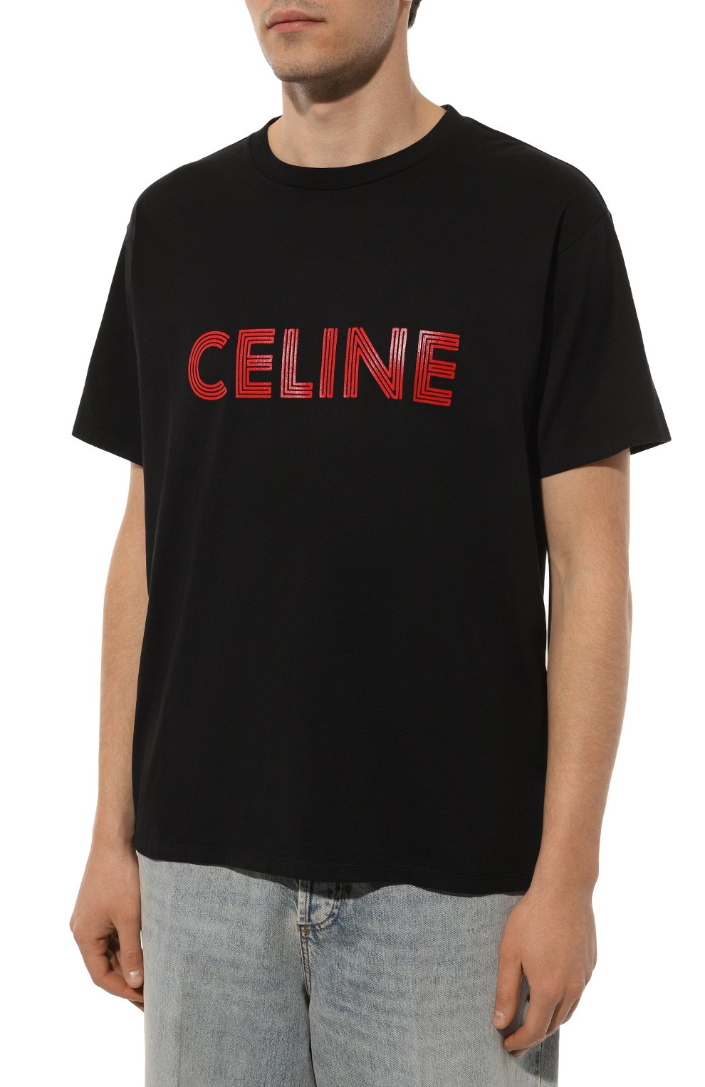 Хлопковая футболка CELINE, арт. 2X51I671Q, фото 3