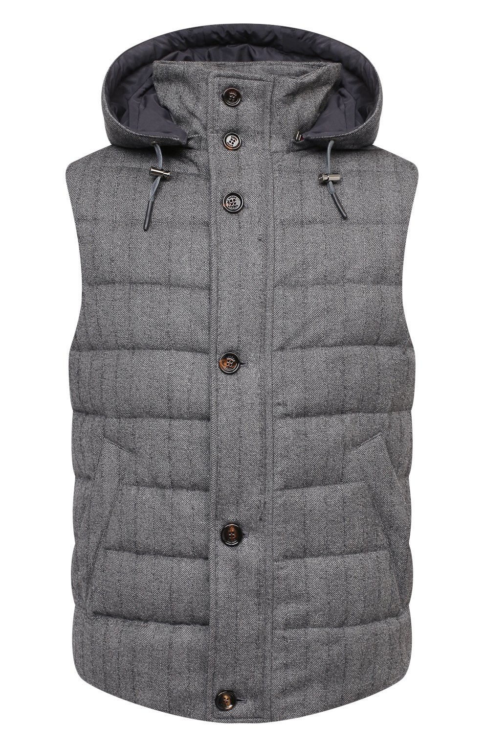 Пуховый жилет KIRED серого цвета по цене 108500 руб., арт. WKISHBW7209501000, фото 1 Пуховый жилет KIRED, арт. WKISHBW7209501000, фото 1