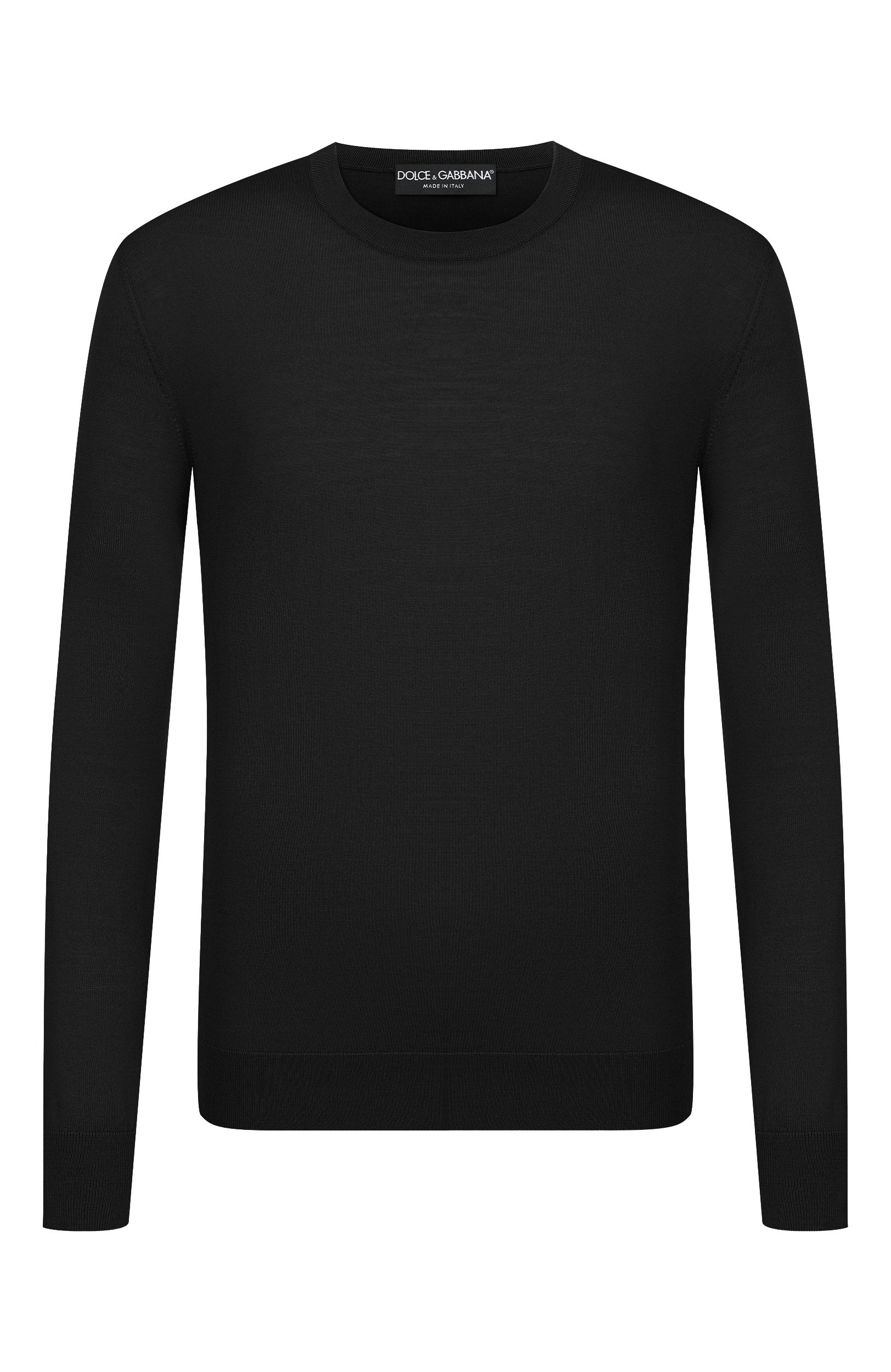 Шерстяной джемпер DOLCE & GABBANA черного цвета по цене 99950 руб., арт. GXX02T/JDVNI, фото 1 Шерстяной джемпер DOLCE & GABBANA, арт. GXX02T/JDVNI, фото 1