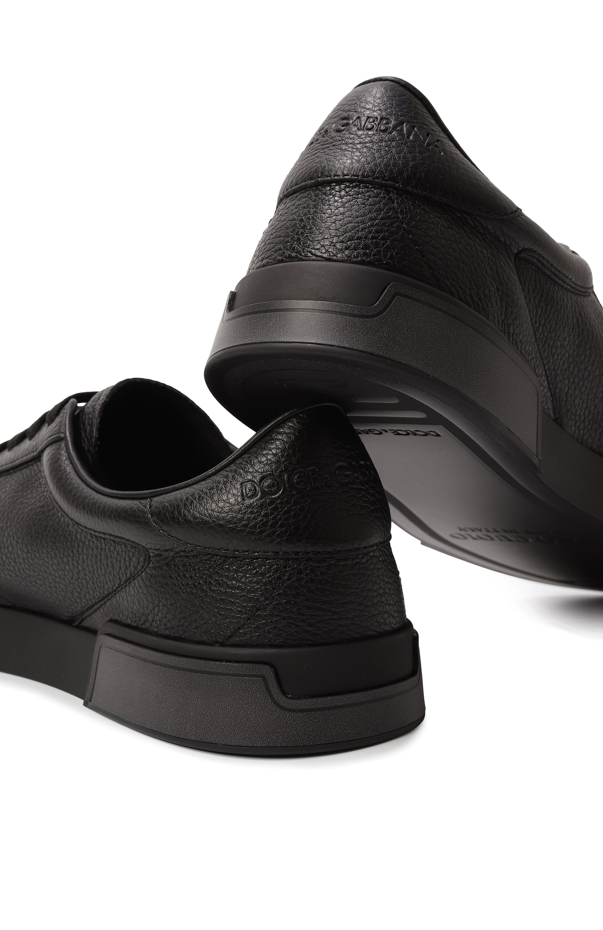 Кожаные кеды portofino yacht DOLCE & GABBANA черного цвета по цене 99500 руб., арт. A20190/A6A88, фото 7 Кожаные кеды portofino yacht DOLCE & GABBANA, арт. A20190/A6A88, фото 7