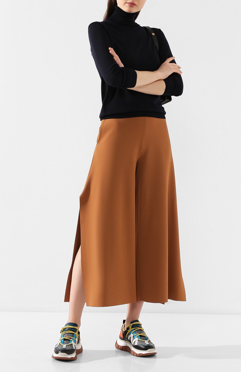 Брюки из вискозы STELLA MCCARTNEY коричневого цвета по цене 136000 руб., арт. 600078/S2076, фото 2 Брюки из вискозы STELLA MCCARTNEY, арт. 600078/S2076, фото 2