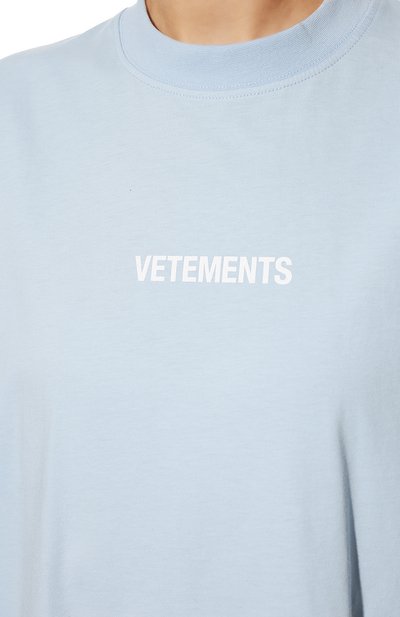 Хлопковая футболка VETEMENTS, арт. UE52TR120Z 1602/W, фото 5