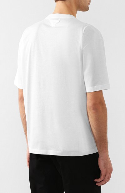 Хлопковая футболка с принтом PRADA, арт. UJN524-1SRO-F0009, фото 4